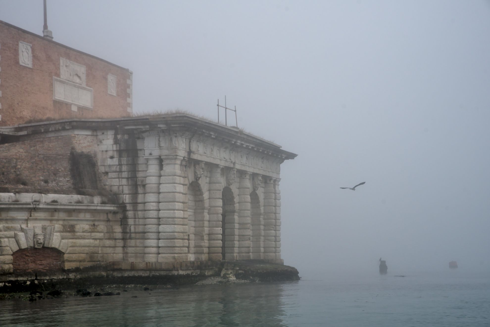 The Venetian lagoon on the fog - Sant'Andrea