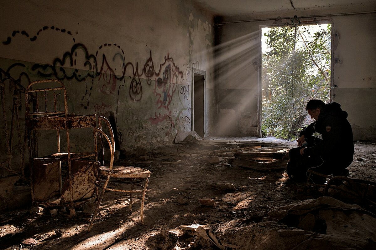 Magic light in the abandoned hospital on Poveglia